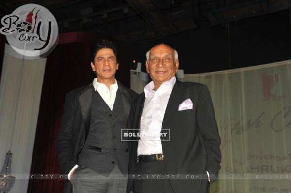 Yash Raj Chopra celebrating  his 81st birthday with Shah Rukh Khana