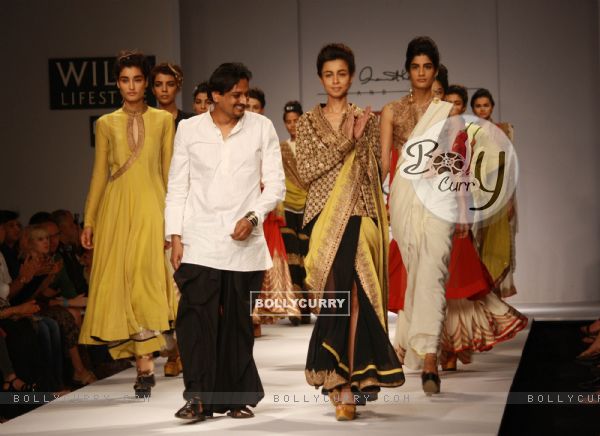 Designer Anand Kabra ,Wills Lifestyle India Fashion Week -2013, In New Delhi (Photo IANS/Amlan)