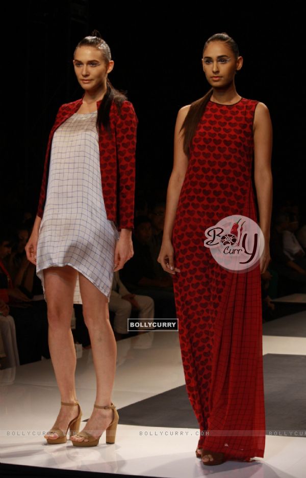 Designer Dev r Nil Wills Lifestyle India Fashion Week -2013, In New Delhi (Photo: IANS/Amlan)