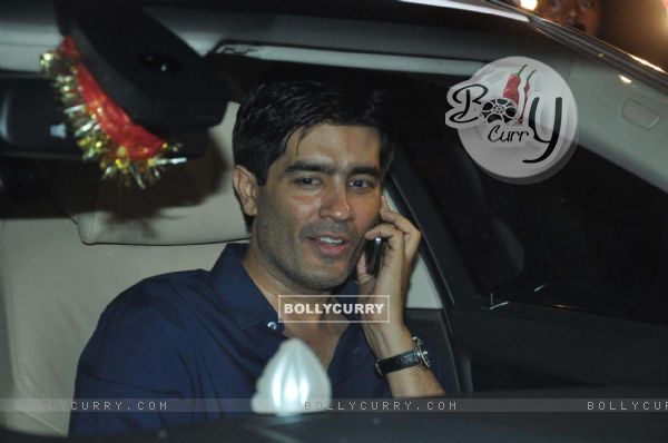Designer Manish Malhotra at Saif Ali Khan and Kareena Kapoor Sangeet Ceremony at their new house in Bandra, Mumbai.