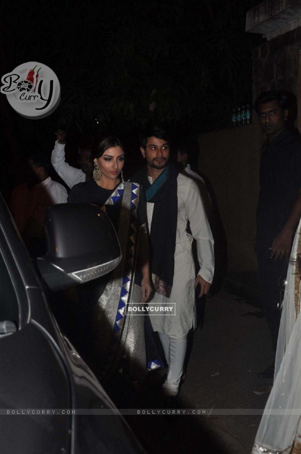 Soha Ali Khan and Kunal Khemu at Saif Ali Khan and Kareena Kapoor Sangeet Ceremony at their new house