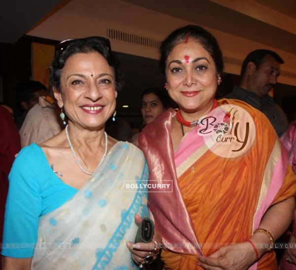 Tanuja and Tina Ambani attended Maha Ashtami at North Bombay Sarbojanin Durga Puja