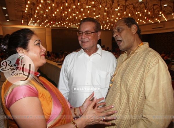 Tina Ambani, Salim Khan and Debu Mukherjee attended Maha Ashtami at North Bombay Sarbojanin Durga Puja