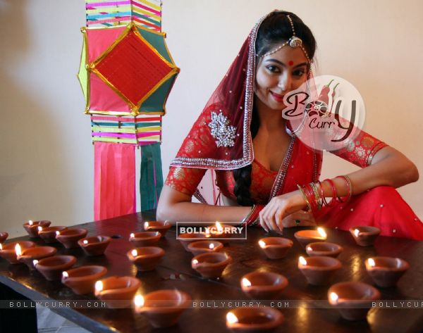 Anangsha Biswas special photo shoot of Diwali celebrations with fire crackers in Mumbai