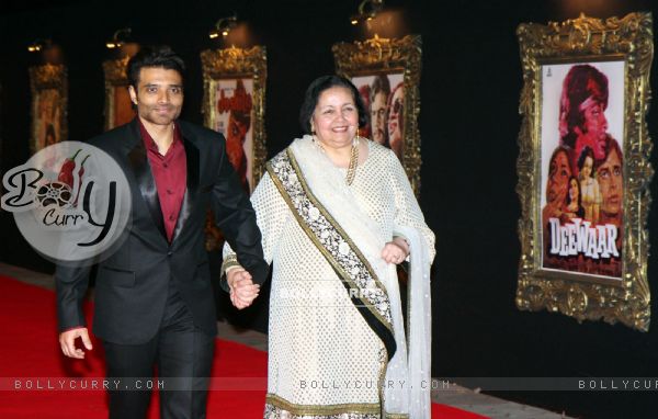 Uday Chopra with mother Pamela Chopra at Red Carpet for premier of film Jab Tak Hai Jaan