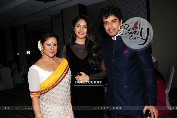 Sai and Shakit with Gauri Bhonsle at launch of their Production house Thoughtrain Entertainment