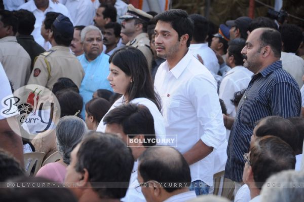 Bollywood actor Shreyas Talpade at funeral of Shiv Sena Supreme Balasaheb Thackeray at Shivaji Park in Mumbai.
