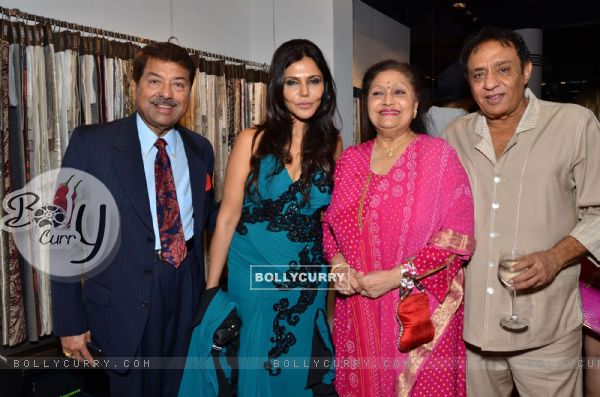 Nisha Jamwal with Bindu and Ranjeet at Splendour collection launch hosted by Nisha Jamwal