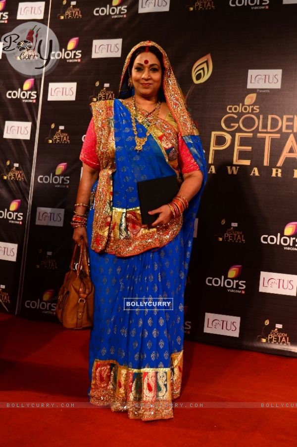 Hema Singh as Imarti Devi of Kairi at Colors Golden Petal Awards Red Carpet Moments