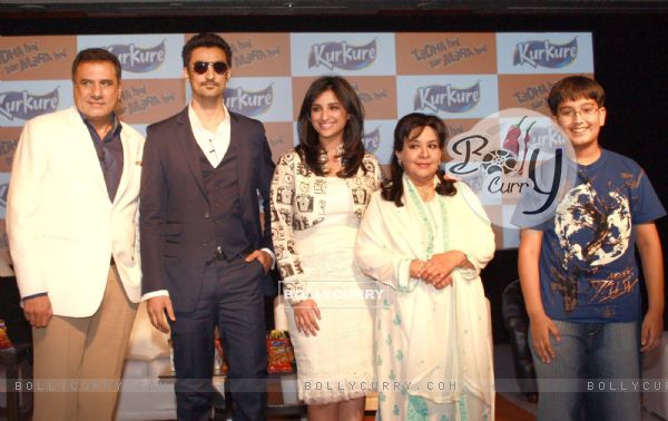 Parineeti Chopra, Boman Irani, Kunal Kapoor and Farida Jalal at the ''Kurkure'' promotional event