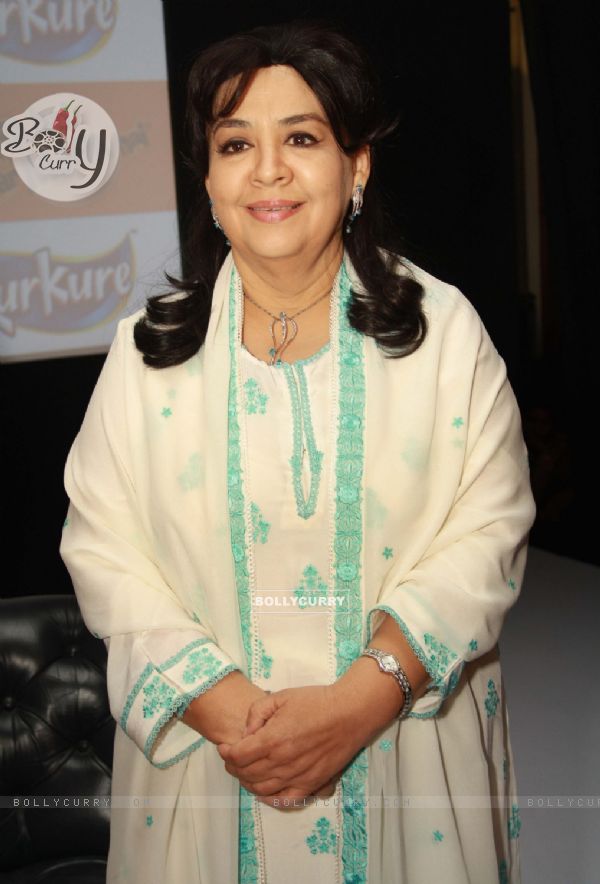 Farida Jalal at a ''Kurkure'' promotional event in New Delhi.