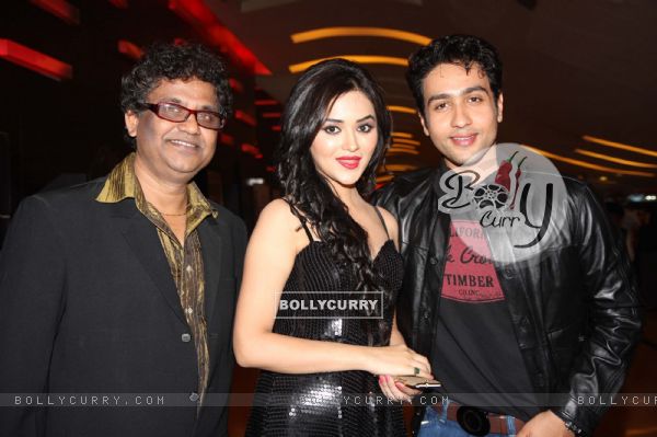 Milind, Ragini and Adhyayan at music launch of film Dehraadun Diary in Cinemax, Andheri West Mumbai. (247777)