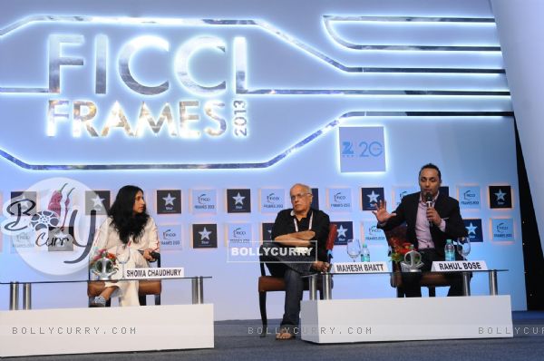 Shoma Choudhary, Mahesh Bhatt and Rahul Bose at FICCI Frames 2013