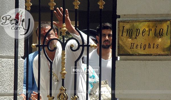Sanjay Dutt before surrender to court outside his residence Imperial height