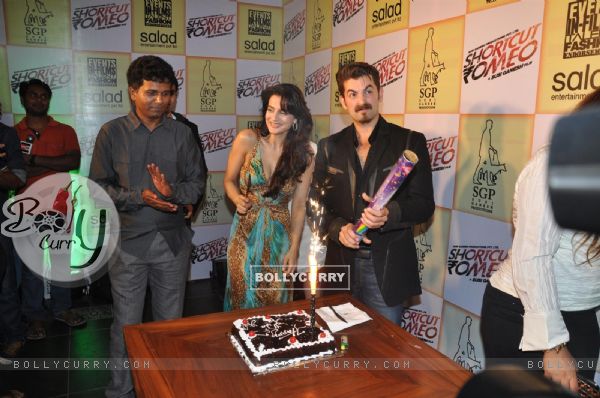 Neil, Ameesha Patel & Susi Ganesh at Amisha Patel Birthday Party and Film Shortcut Romeo promotion (283117)