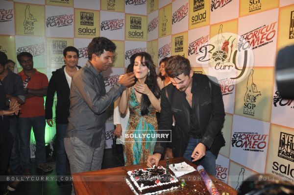 Neil, Ameesha Patel & Susi Ganesh at Amisha Patel Birthday Party and Film Shortcut Romeo promotion (283118)
