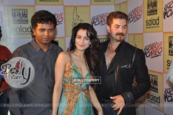 Neil, Ameesha Patel & Susi Ganesh at Amisha Patel Birthday Party and Film Shortcut Romeo promotion (283119)
