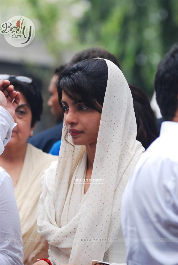 Priyanka Chopra at her father's funeral