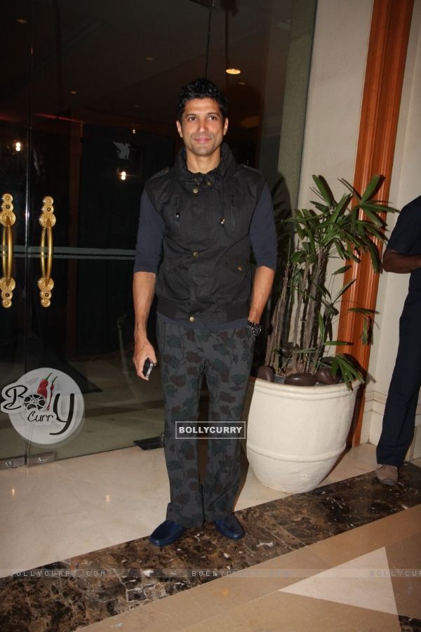 Farhan Akhtar posed for media at the success party of  Bhaag Milkha Bhaag success (287493)