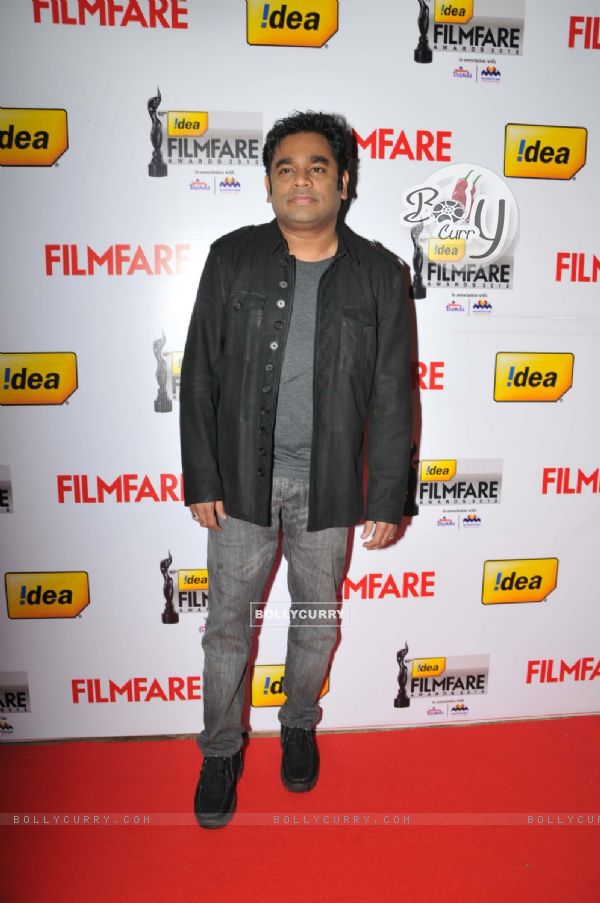 A.R. Rahman was seen at 60th Idea Filmfare Awards 2012 (SOUTH)