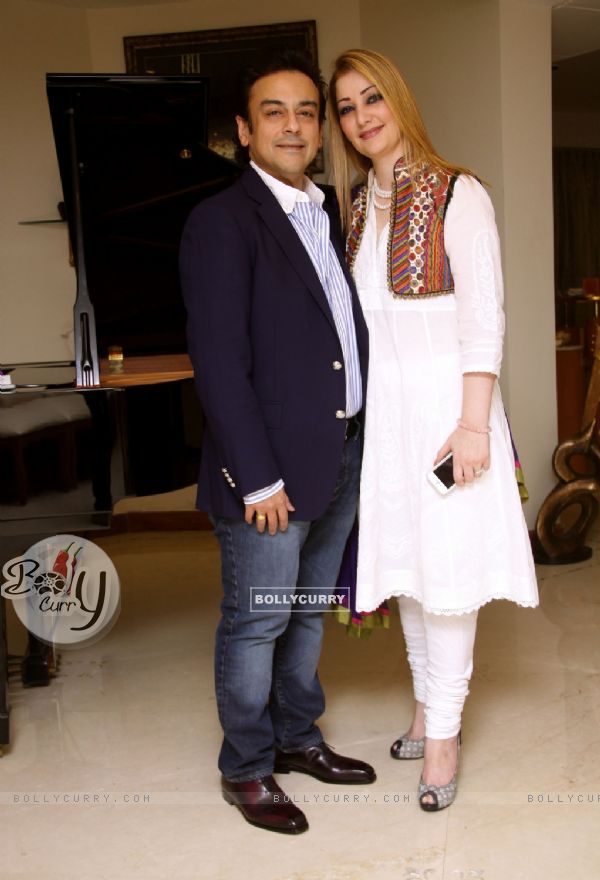 Adnan Sami &  Roya Faryabi at a party hosted by Adnan at his house
