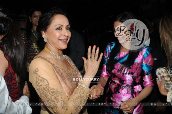 Sridevi and Hema Malini share a joke at the party