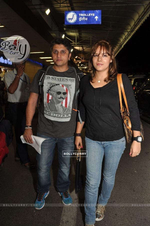 Mohit Suri and Udita Goswami were at Mumbai Airport leaving for SAIFTA