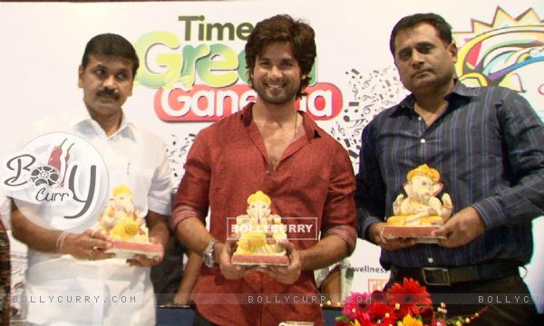 Shahid Kapoor during the launch of Times Green Ganesha Campaign