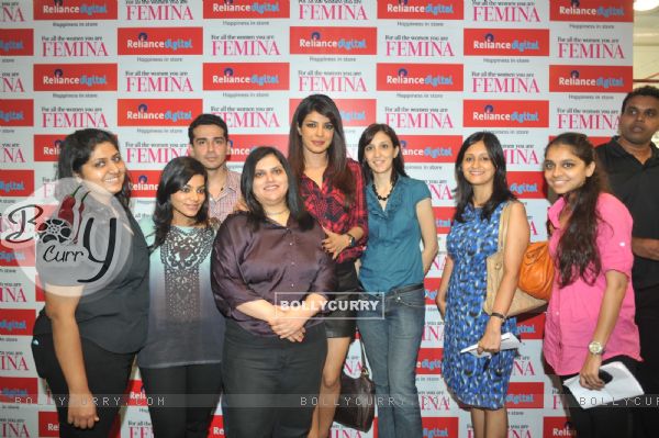 The Core team of Femina Magazine with Priyanka Chopra at the launch