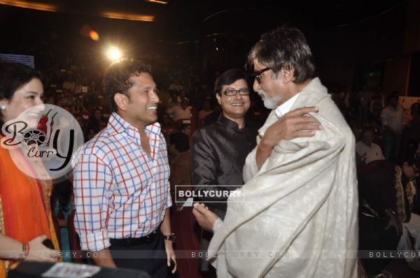 Amitabh Bachchan and Sachin Tendulkar share a conversation