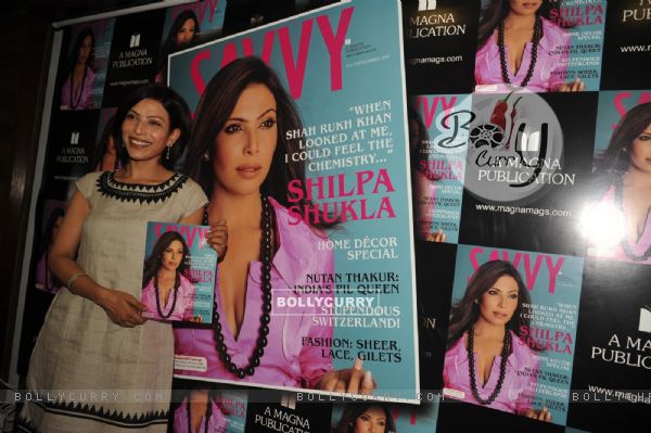 Shilpa Shukla unveils the cover page of SAVVY Magazine