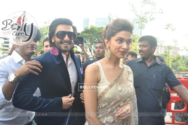 Ranveer Singh and Deepika Padukone arrive at the Trailer Launch of Ram Leela (296050)