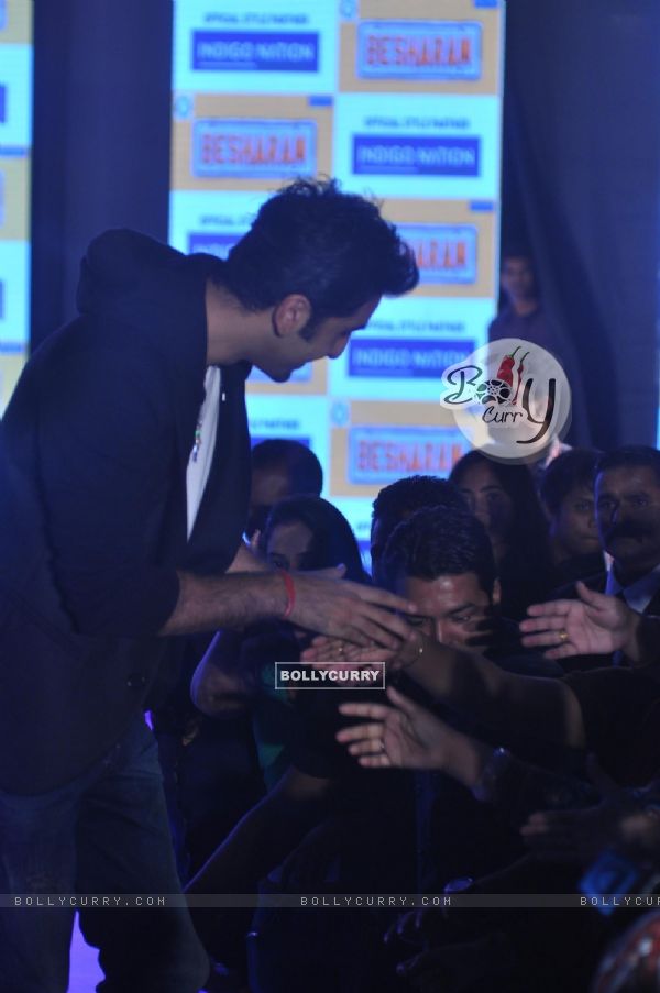Ranbir Kapoor greets his fans at the event