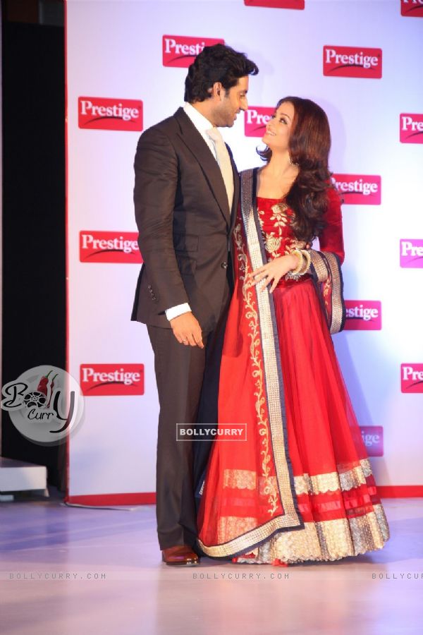 Aishwarya Rai Bachchan with Abhishek Bachchan at the event