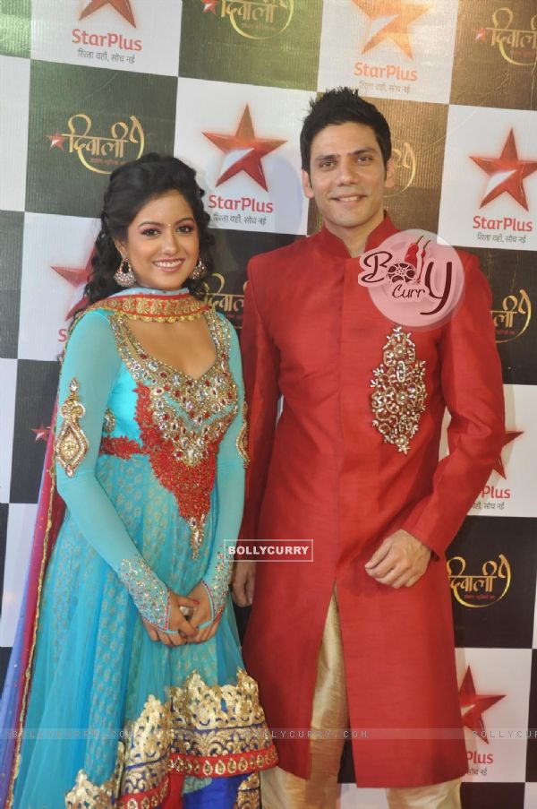 Ishita Dutta and Vipul Gupta at the Star Plus Diwali TV show