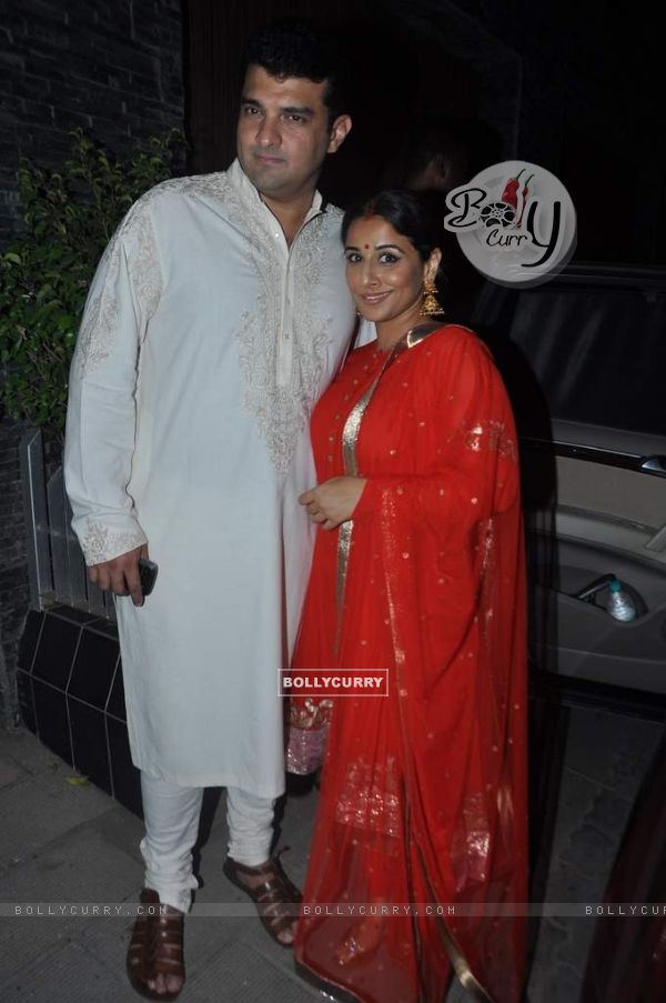 Siddharth Roy Kapur and Vidya Balan were seen at Aamir Khan's Diwali Bash