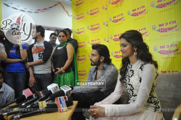 Ranvir and Deepika was at Ram Leela promotions at 98.3 Radio Mirchi