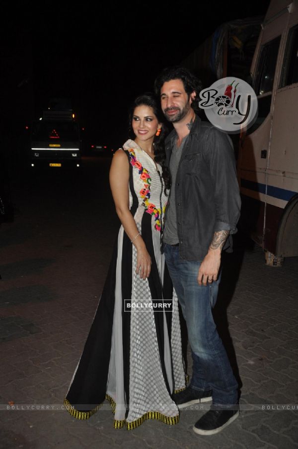 Sunny Leone with her husband at the Music Launch of Jackpot