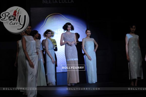 Kalki in a Neeta Lulla creation at the Blenders Pride Fashion Tour 2013