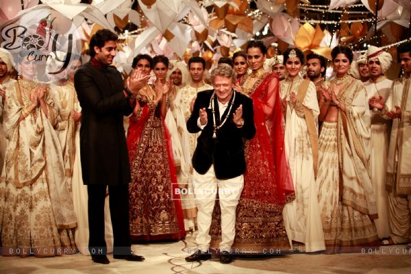Abhishek Bachchan walks the ramp at the Aamby Valley India Bridal Fashion Week - Day 6
