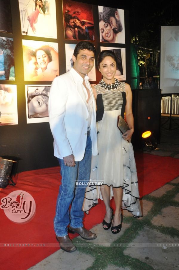 Mazher Sayed with Mouli Ganguly at the GR8! Love Stories Calendar Launch