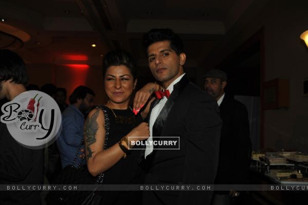 Hard Kaur and Karanvir Bohra at the 'Life Ok Screen Awards' Nomination Party