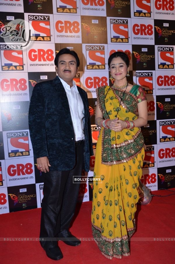 Dilip Joshi & Disha Wakani were seen at SAB Ke Satrangi Parivaar Awards