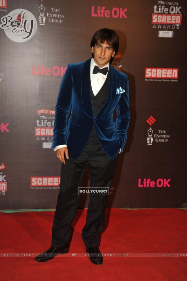 Ranveer Singh was seen at the 20th Annual Life OK Screen Awards