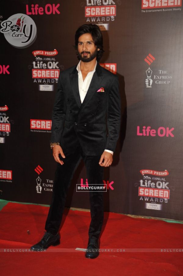 Shahid Kapoor was seen at the 20th Annual Life OK Screen Awards