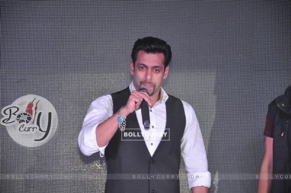 Salman Khan addresses the media at the Music Launch