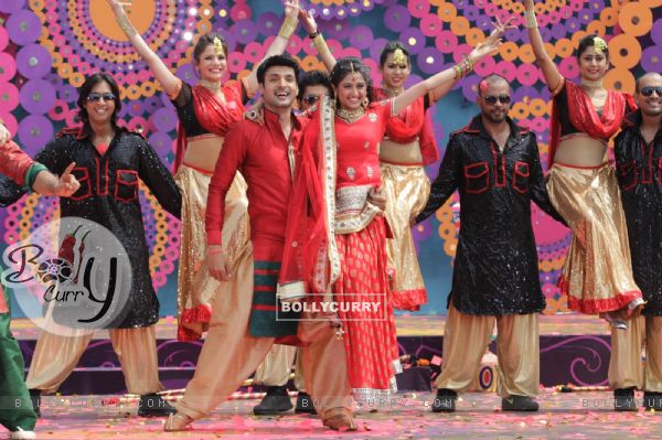 Gaurav Chaudhary and Shefali Sharma perform at Colors Holi Party
