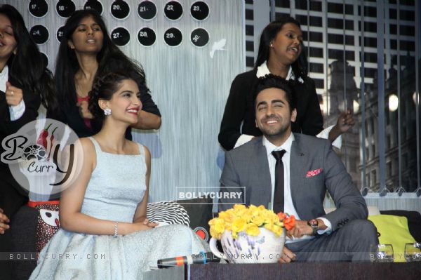 Ayushmann and Sonam at the interview conducted for YRF's next Marketing Executive
