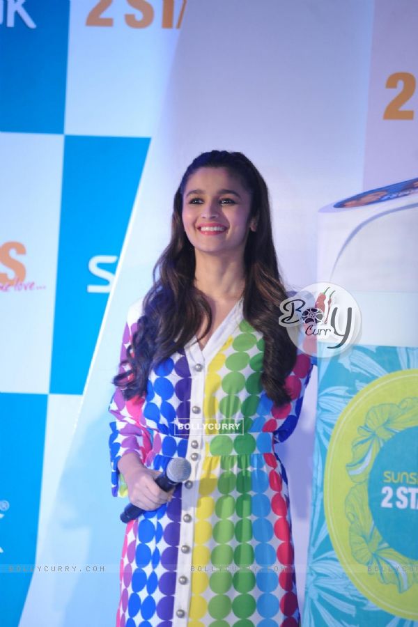 Alia Bhatt was seen at the 2 States Press Conference