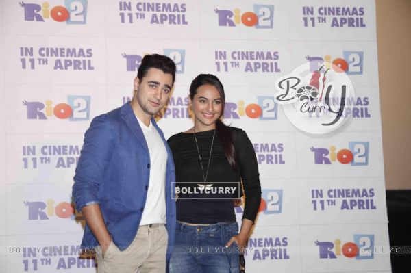 Imran and Sonakshi at the Trailer launch of film Rio 2
